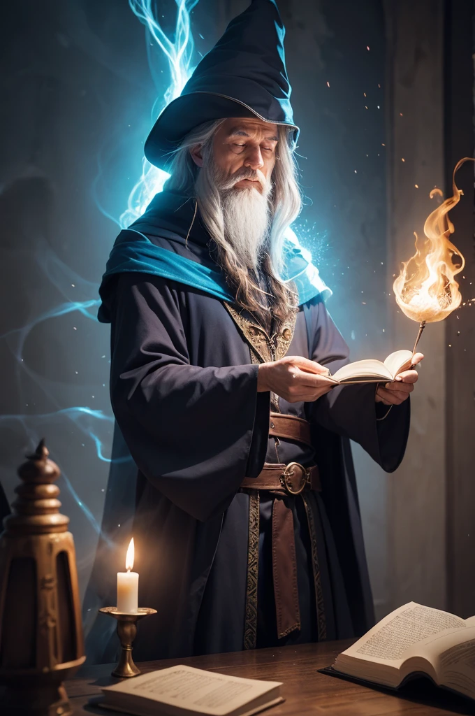 Wizard doing spells 