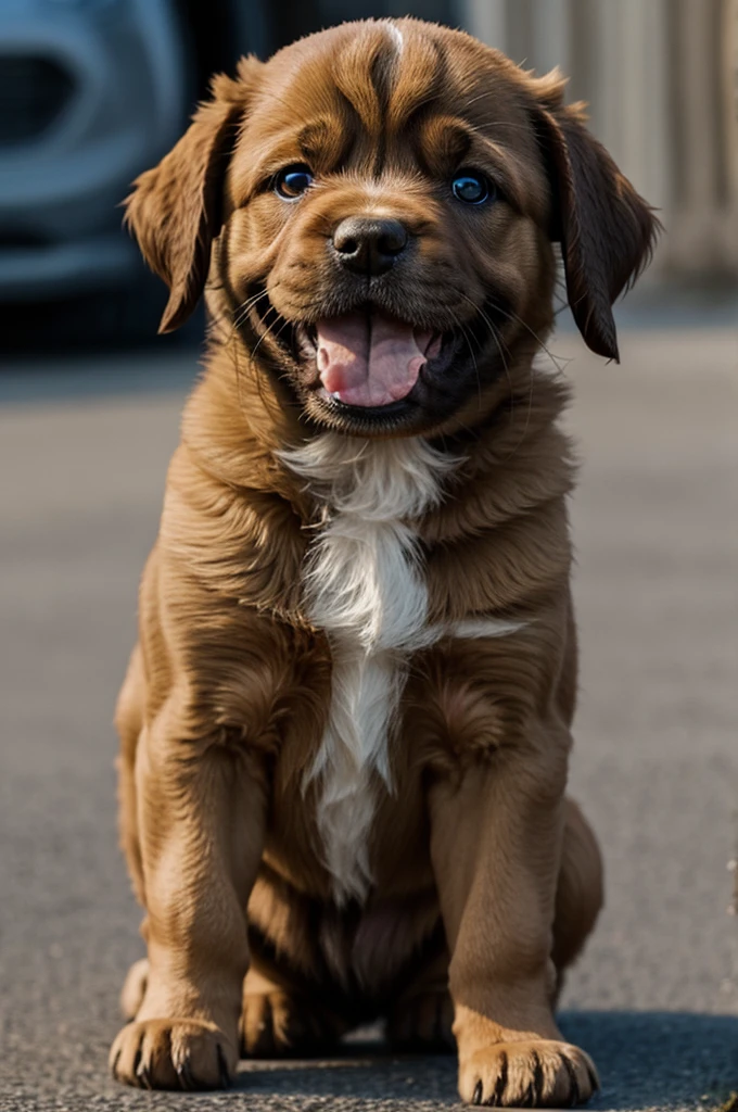 A angry puppy at universal level