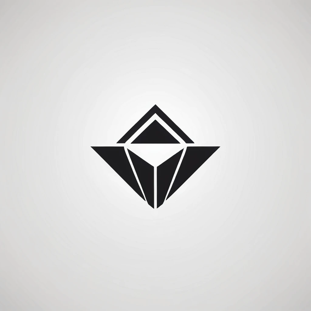 leaf logo design. with a geometric style, flat, without color gradations, with neat shapes in black and white, monochrome