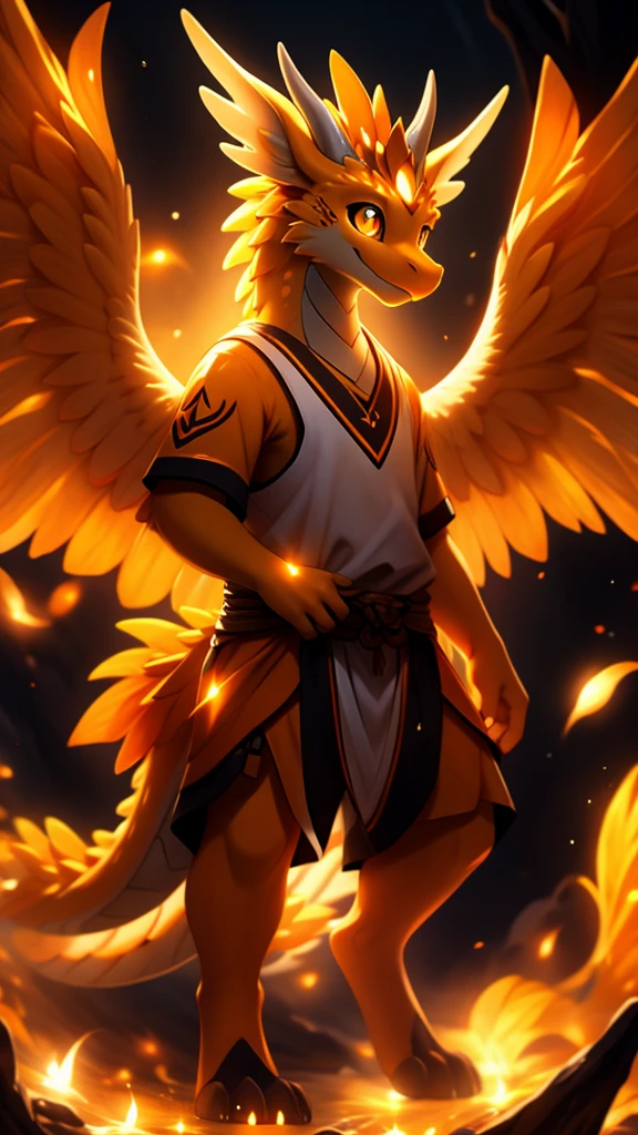 Dutch angel dragon naranja con ojos blancos