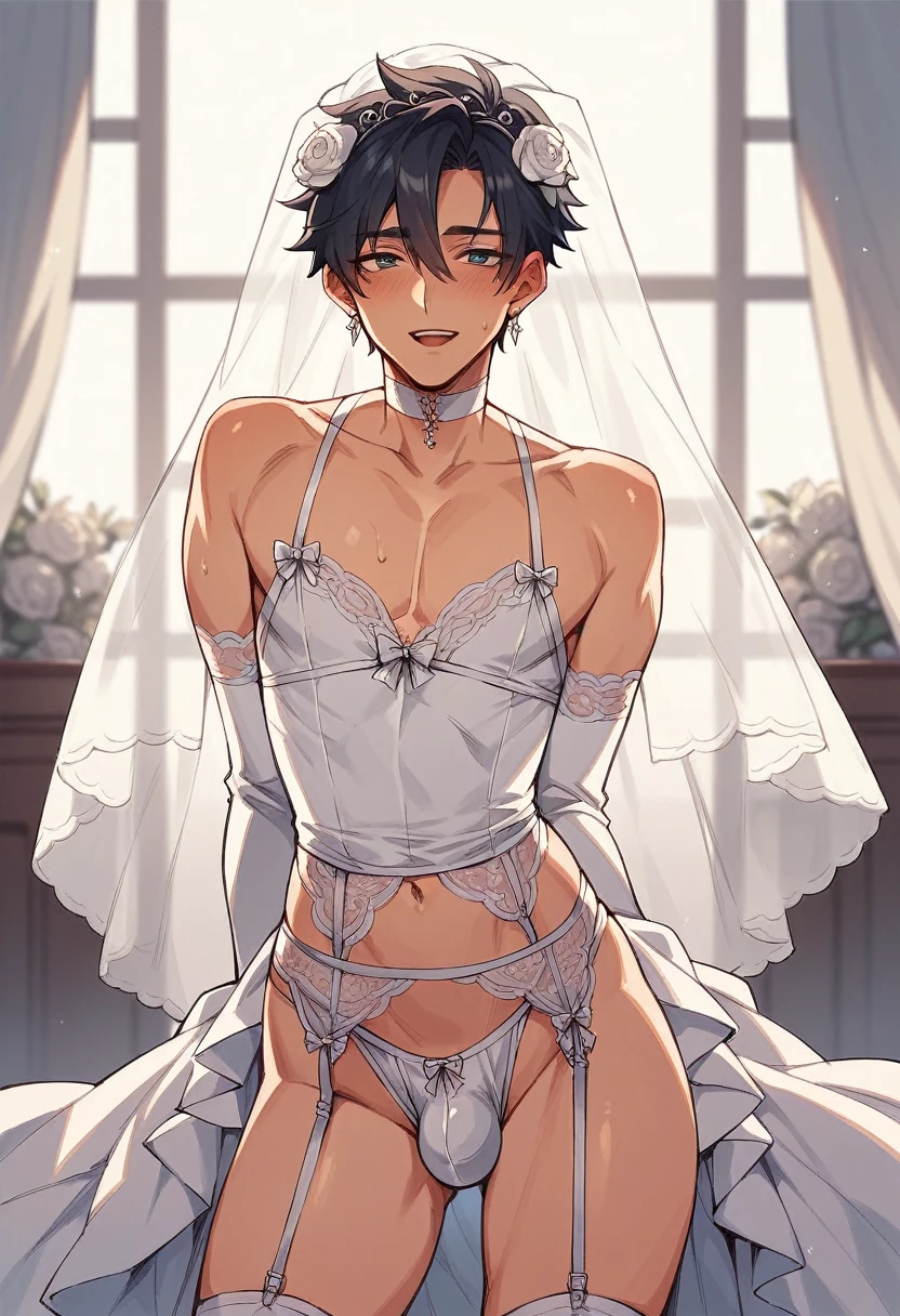 ,a father(he had been brainwashing by his secondson , crossdressing , bride of his secondson, wear sexy lingerie,has first night sex with his secondson ,)