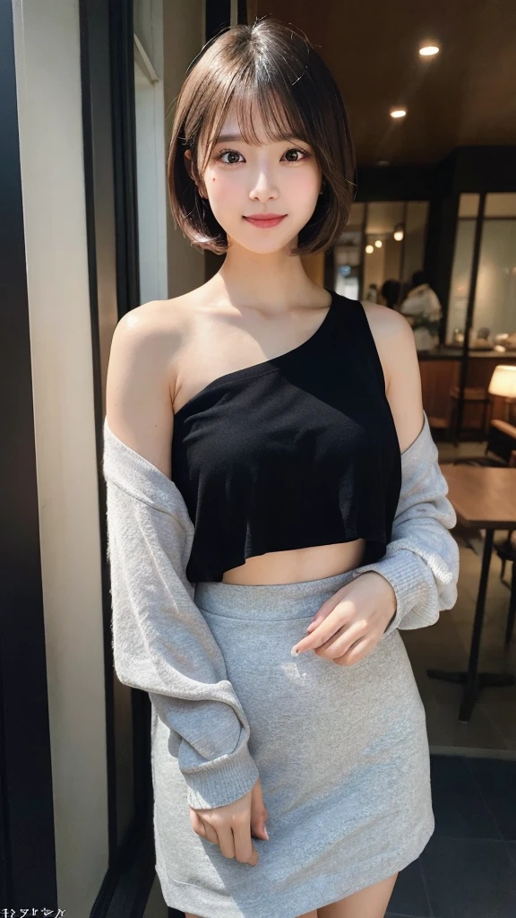 Random pose, Mix 4, (8k, Raw photo, highest quality, masterpiece: 1.45), (Realistic, Photorealistic: 1.37), One Girl, cute, Laughter、Cityscape, night, Professional Lighting, Plain,garden,Photon Mapping, Radio City, Physically Based Rendering, Gradient black hair, Gray Hair, Hair Straight Bob Cut,Gal,Handsome, With a girl, Big ample ,Long sleeve,skirt、Panty sutumn s,Autumn Outfits,highest qualityの写真, High resolution, 1080p, (Clear Face), (Detailed face description), (Detailed hand description), (masterpiece), Lifelike, Extreme light and shadow, Disheveled Hair, masterpiece, Rich details, (Beautiful Faces), (highest qualityの写真), (masterpiece), (Finely grained), dual、Look in front of you, Thin clavicle,Emphasis on armpits、Show lower milk,Nipple erection、Ertsu、