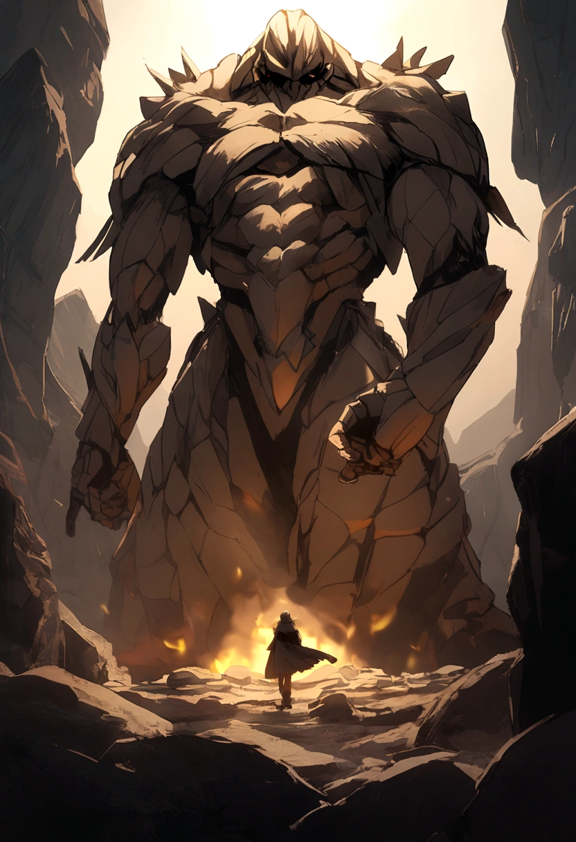 2D poderes de criar golem de pedra de fogo