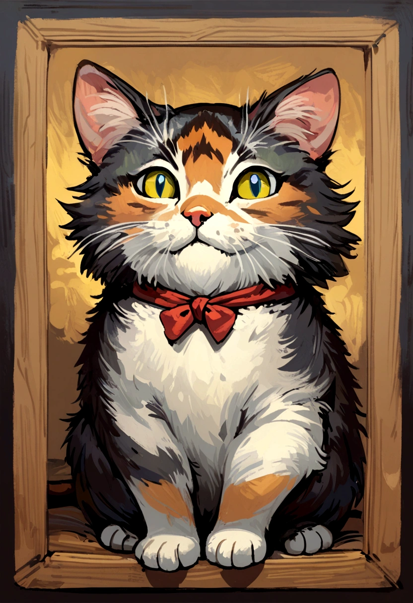 A cat, art by Tim Jacobus, oil painting