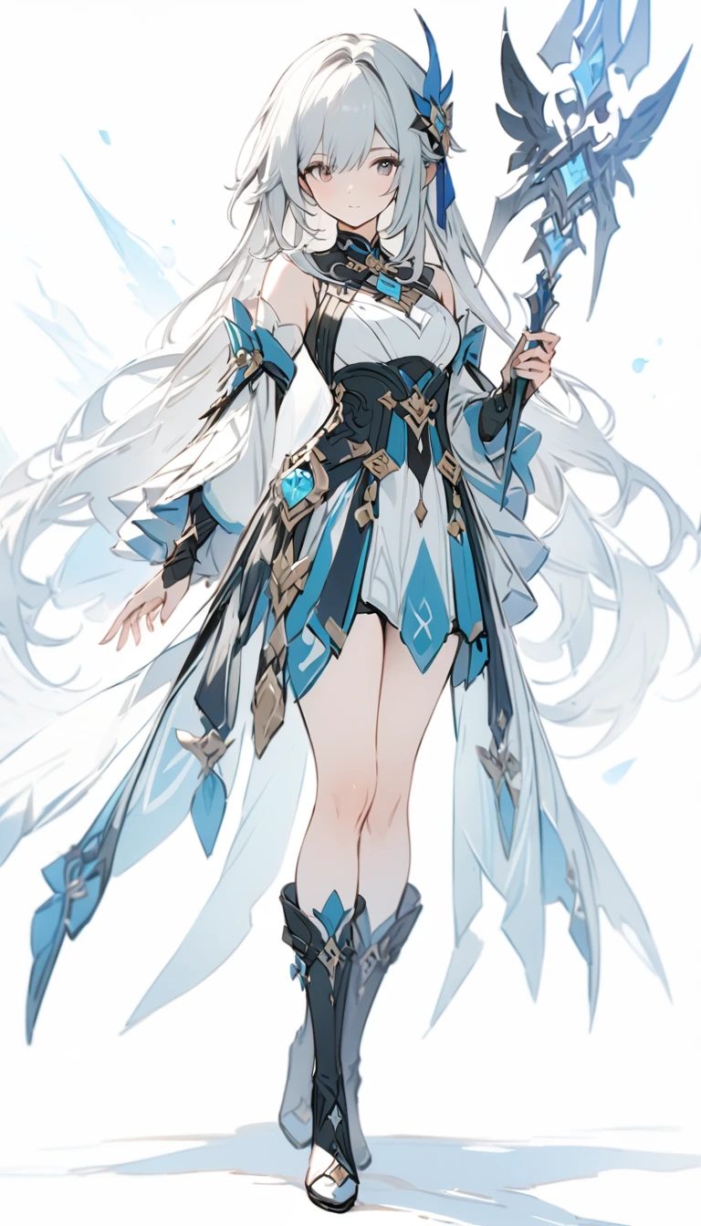 ((masterpiece)), ((best quality)), ((high resolution)), full body, standing, white backgroun, fantasy, genshin clothes, genshin outfit, fantasy theme, red,
