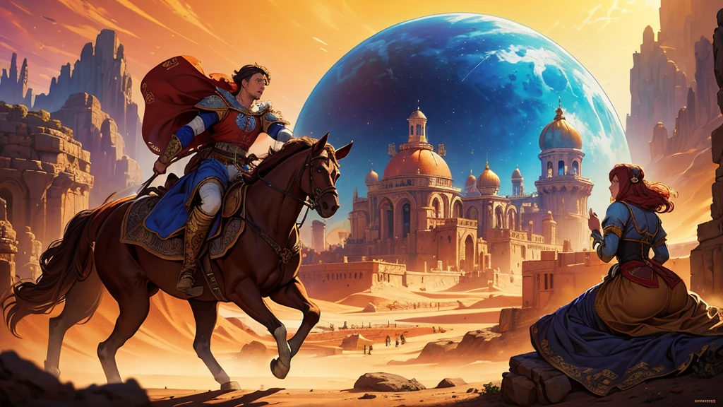 Masterpiece, digital artwork, A renaissance fair in Mars, renaissance village, people , crowd in renaissance fair,  Mars background, highly detailed, intricately detailed, dynamic volumetric lighting, illustration, vibrant colors,  global illumination, 