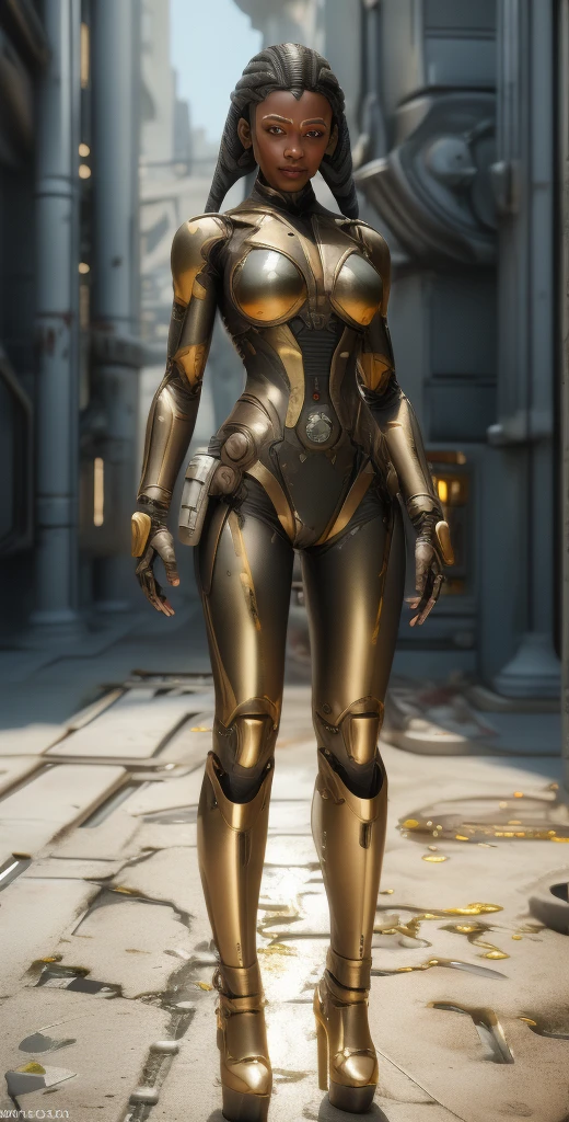 1 girl, solo, (look at viewer), ((Best quality)), ((masterpiece)), (detailed:1.4), ((upper body)), 3D, an image of a beautiful cyberpunk female,HDR (High Dynamic Range), Ray Tracing,NVIDIA RTX,Super-Resolution,Unreal 5,Subsurface scattering,PBR Texturing,Post-processing,Anisotropic Filtering,Depth-of-field,Maximum clarity and sharpness,Multi-layered textures,Albedo and Specular maps,Surface shading,Accurate simulation of light-material interaction,Perfect proportions,Octane Render,Two-tone lighting,Wide aperture,Low ISO,White balance,Rule of thirds,8K RAW, (((blood eyes))), , mechanical parts ahsoka, (dark skin:1.2), blood eyes, , medium breasts, bloodgold/black bodysuit, belt, (( bloodgold amor)) joints, body suit
