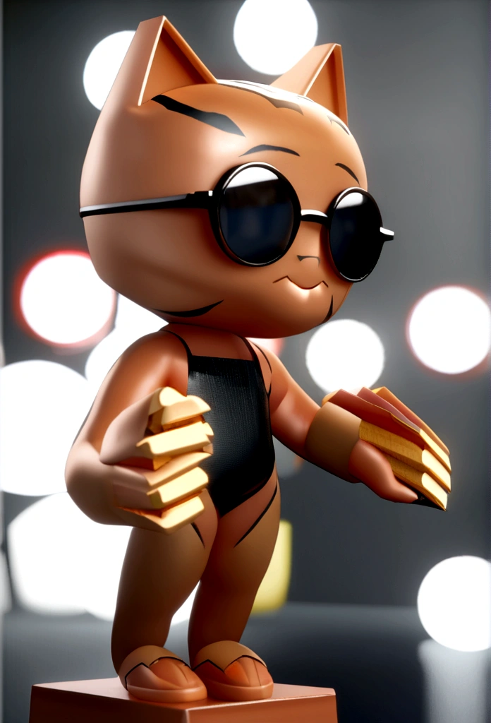 Cartoon character of a human cat with black glasses animation character, segurando una biblia Caractere estilizado, animation style rendering, 3D estilizado, depiction of Arnold Maya, Stylized 3D rendering, captura de pantalla de renderizado de dibujos animados, Personaje 3D, Personaje 3D, Stylized 3D rendering, 3D character rendering, personaje animado, Close-up character, Pose del personaje, (Estilo Pixar) (parte maestra:1.2) (bokeh) (mejor calidad) (piel detallada) (textura detallada) (8K) (arcilla) (cinematic lighting) (Sharp focus