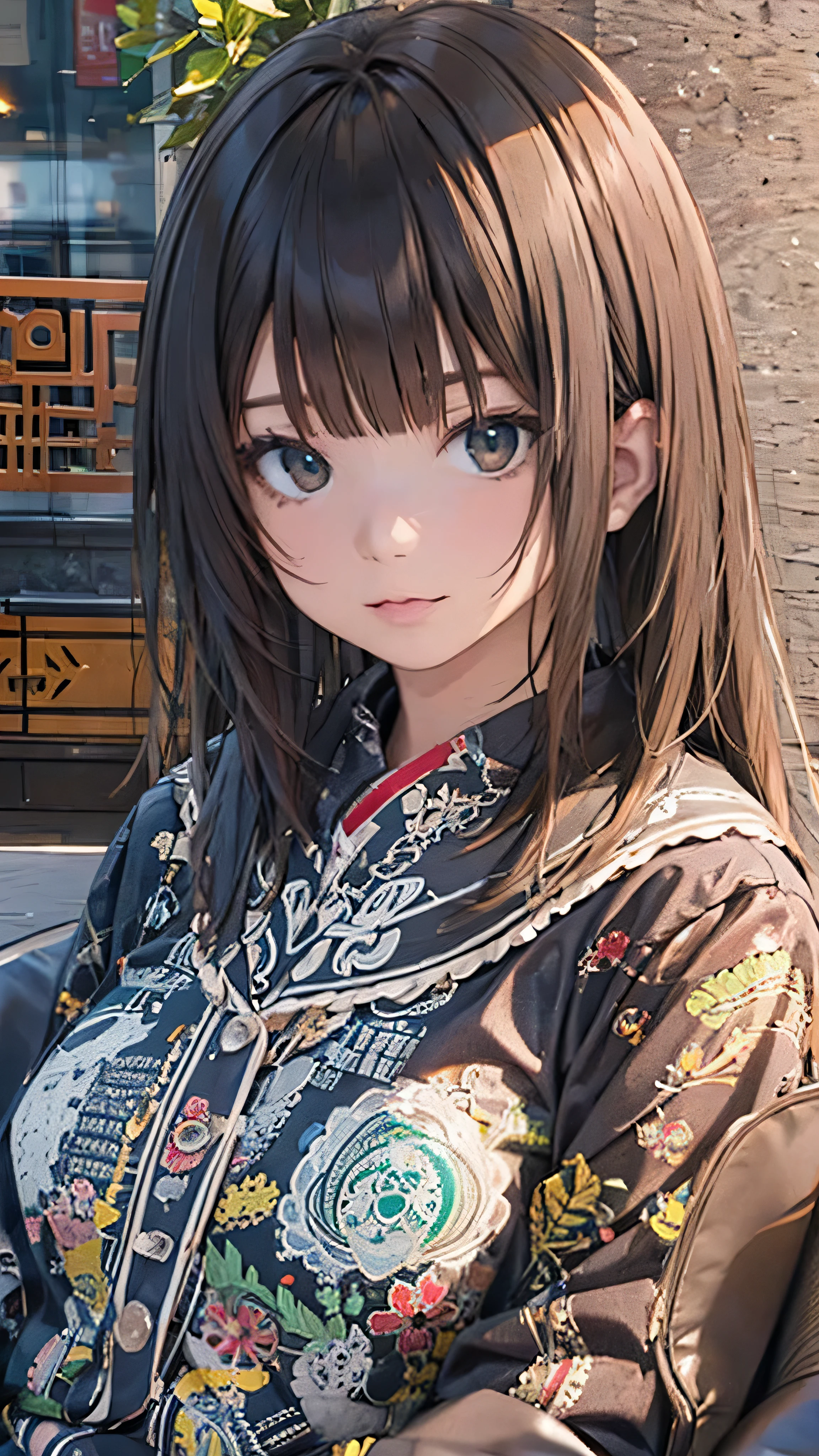 Official Art, wallpaper, Very detailed, (((Very detailedな目と顔))), shut up., masterpiece, highest quality, Realistic portraits, (ZenTangle, Mandala, Tangle, EnTangle), Complex clothing, Very detailed, Dynamic Angle, The most beautiful form of chaos, elegant, Brutalist Design, Vibrant colors, Romantic Chinese Flowers