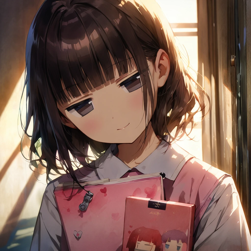 (a jitome girl:1.5), (masterpiece:1.3), anime visual, (Lovey-dovey:1.5), (tilt head:1.3), extremely delicate face, soft clean focus, realistic lighting and shading, (an extremely delicate and beautiful art:1.3), (masterpiece:1.3), anime visual, extremely delicate face, soft clean focus, realistic lighting and shading, (an extremely delicate and beautiful art:1.3),
1 cute girl,, skinny body shape,short of a person,cute face,big eyes,smiling,blue purpl wavy and blunt bangs hair,green and black eyes,from front,watercolor painting,A girl walking down a dark hospital corridor on her night shift, wearing a pink nurse's uniform and carrying a binder,jitome,