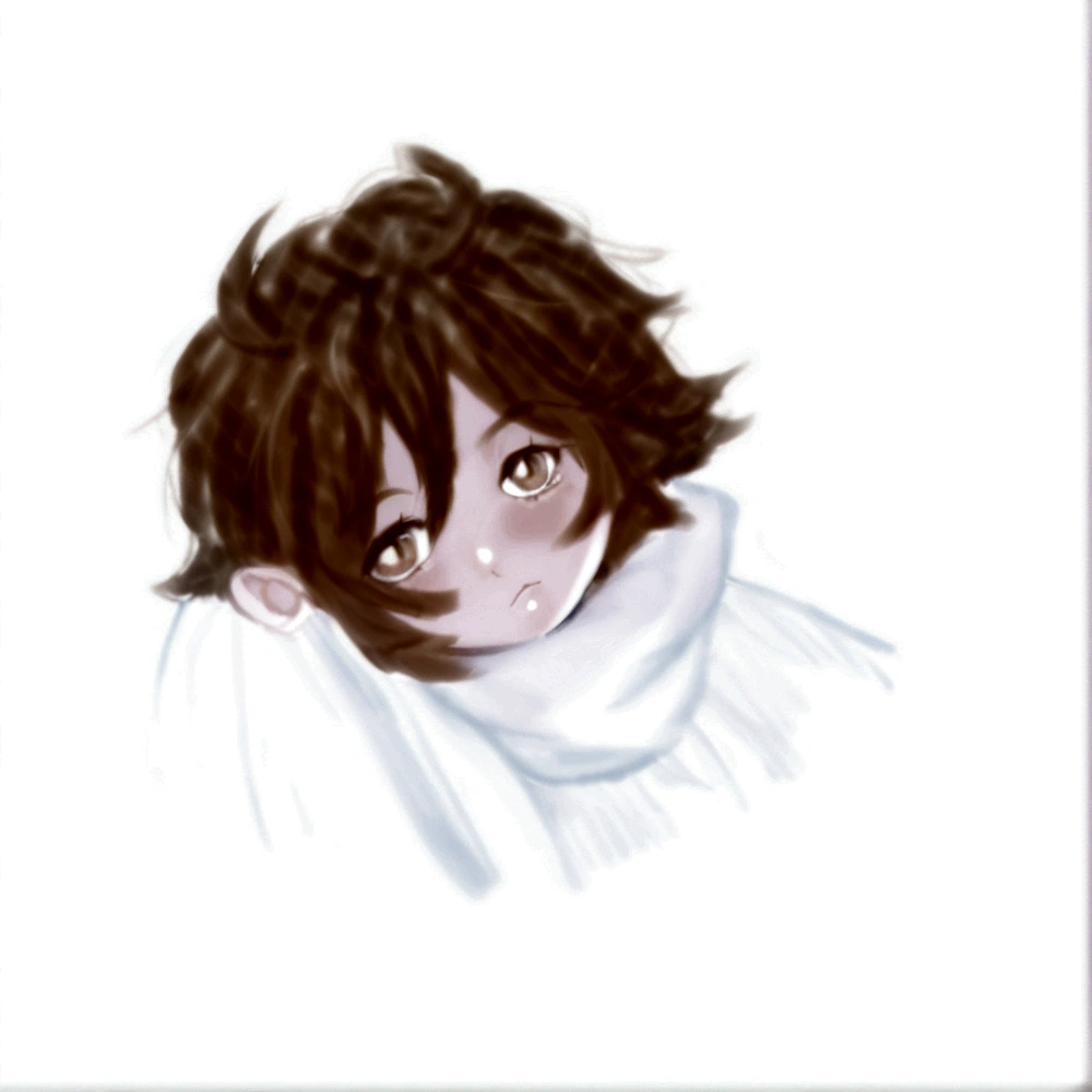 20 year old young man, rasgos faciales delicados, long wavy dark brown hair which falls over her shoulders, corte de cabello wolf cut , ojos marrones, delgado, little, cuerpo androgino, long eyelashes, labios un poco gruesos, piel palida, rostro ovalado,small nose, sonriendo levemente sonrojado, vistiendo un traja de boda tradicional japones