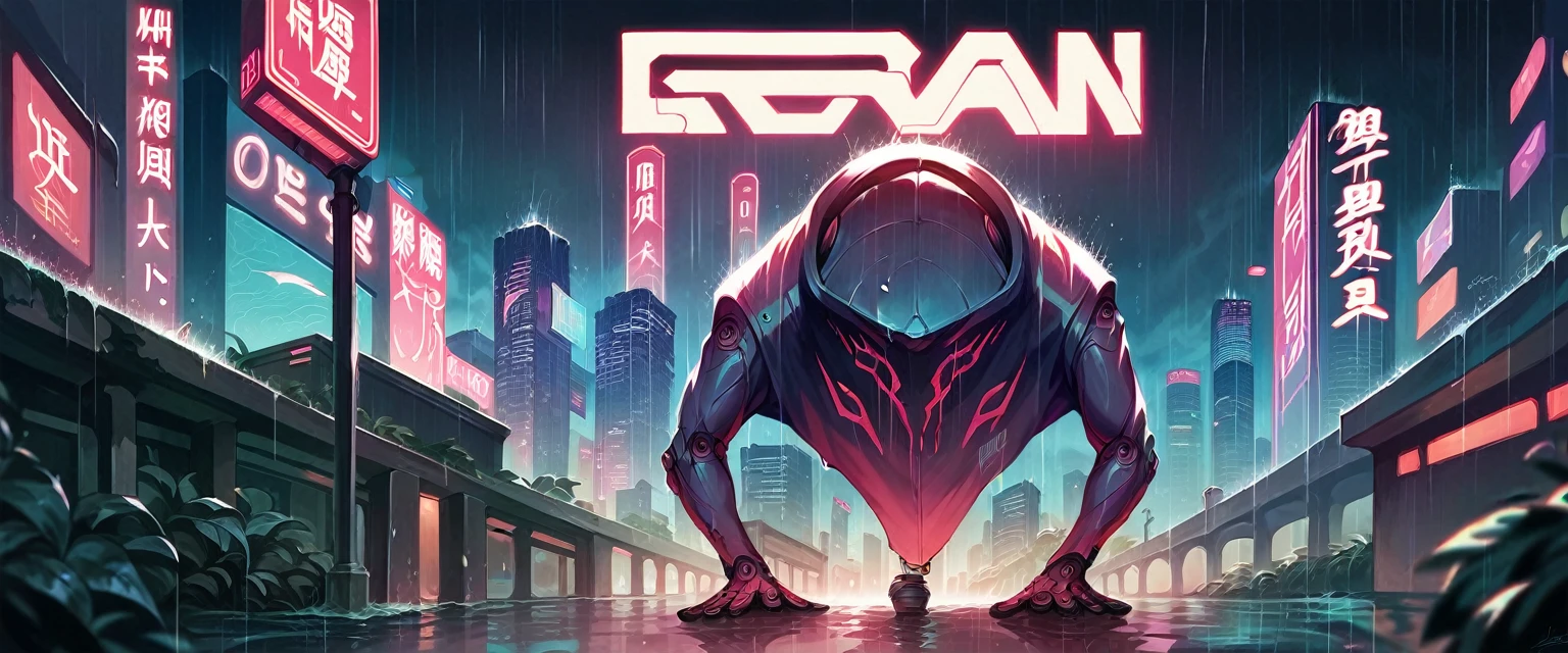 a futuristic chinese red city in the rain, intricate cyberpunk architecture, neon lights, rain effects, dramatic lighting, cinematic mood, highly detailed, 8k, photorealistic, award winning digital art