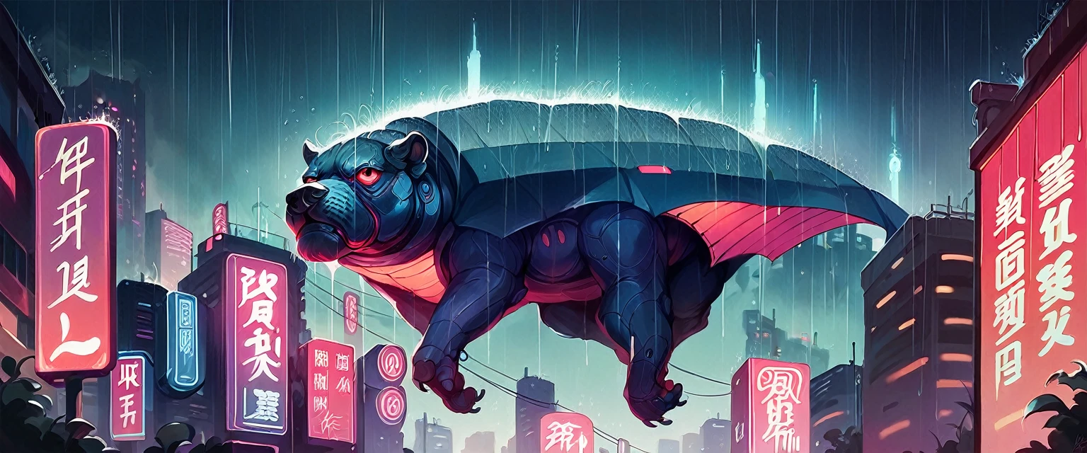 a futuristic chinese red city in the rain, intricate cyberpunk architecture, neon lights, rain effects, dramatic lighting, cinematic mood, highly detailed, 8k, photorealistic, award winning digital art