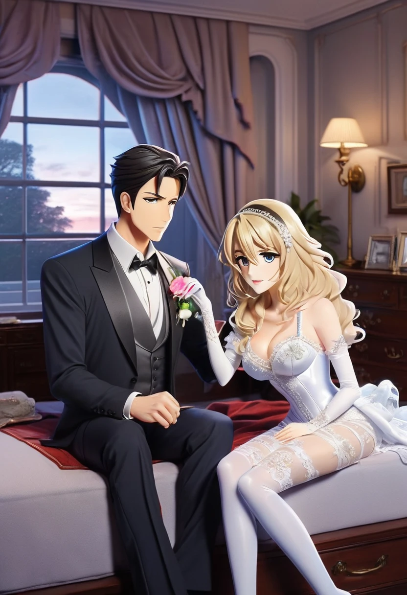 ,a father(he had been brainwashing by his secondson , crossdressing , bride of his secondson, wear sexy lingerie,has first night sex with his secondson ,)
