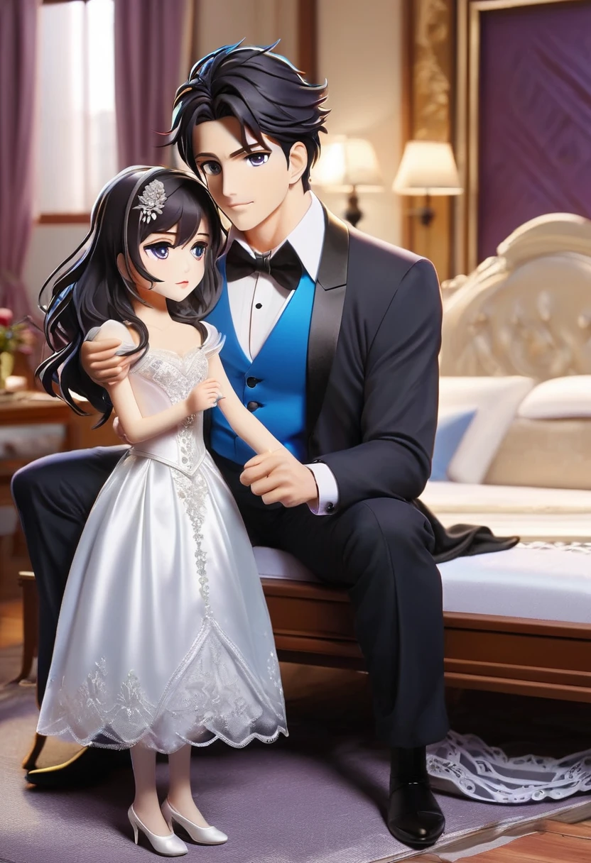 ,a father（he had been brainwashing by his secondson , crossdressing , bride of his secondson, wear sexy lingerie,has first night sex with his secondson ,)