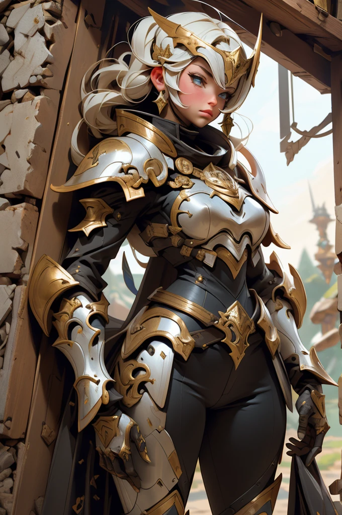 una mujer con armadura parada frente a una ventana, chica armadura, portrait caballeros de la chica del zodiaco, cushart krenz arte clave femenino, caballeros de la chica del zodiaco, beautiful paladin woman, caballero femenino, dama con armadura roja, pero la armadura cubre su rostro, of a beautiful caballero femenino, impresionante armadura, hermosa armadura, vestido con armadura ligera, retrato caballero mujer. 8k.