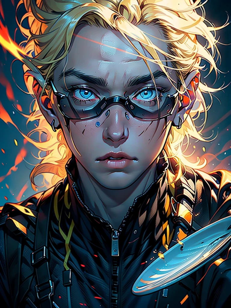1man, (male:1.3), (medieval rogue:1.5), (plates:1.45), (half-body), ((glowy blue eyes)), ((blonde hair)), (((best anatomy hands, accurate eye, best anatomy eye, pretty face, correct face))), (highres, 4K, award winning, high quality, masterpiece, ccurate, UHD), medieval theme, ((do not go beyond the edges of the image:1.8)), detailed expressive background, (rating:safe)