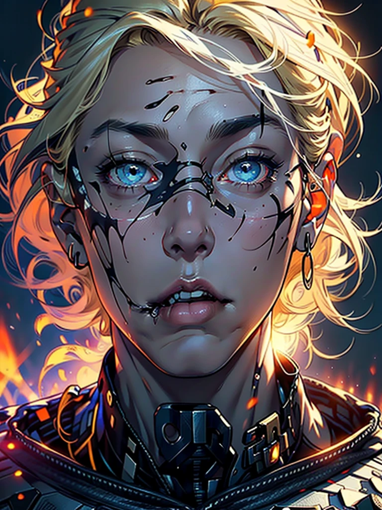 1man, (male:1.3), (medieval rogue:1.5), (plates:1.45), (half-body), ((glowy blue eyes)), ((blonde hair)), (((best anatomy hands, accurate eye, best anatomy eye, pretty face, correct face))), (highres, 4K, award winning, high quality, masterpiece, ccurate, UHD), medieval theme, ((do not go beyond the edges of the image:1.8)), detailed expressive background, (rating:safe)