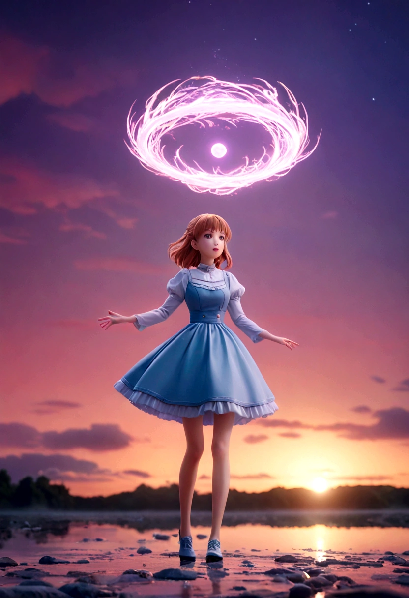 (8K,highest quality, Ultra-high resolution:1.5, masterpiece:1.3),Anime Style8k, anime art wallpaper 8k, anime art wallpaper 4k, Anime Art Wallpapers 8K, Anime Wallpaper 8K, anime wallpaper 4k, Anime atmosphere, Anime Style. 8k, Anime Aesthetics,A girl sings a song and heads towards a bright future