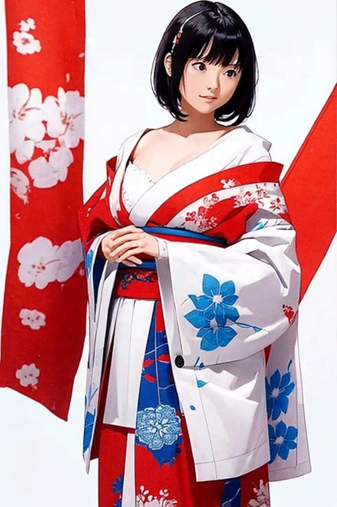 (((White Background、White world)))、14 years、unity 8k wallpaper、Very detailed、beautifully、beautiful、masterpiece、highest quality、(Zentangle、Mandala、Tangle、Tangle)、(Fractal Art:1.3)、One Girl、Beautiful black hair、Japanese、Big pink、red kimono、Japanese clothing、Very detailed、Dynamic Angle、Cowboy Shot、Chaos in its most beautiful form、elegant、Brutalist Design、Vibrant colors、Romance、atmosphere、??????? Note、Streaming notes are displayed、(((White Background、Pure white background、Red circle)))
