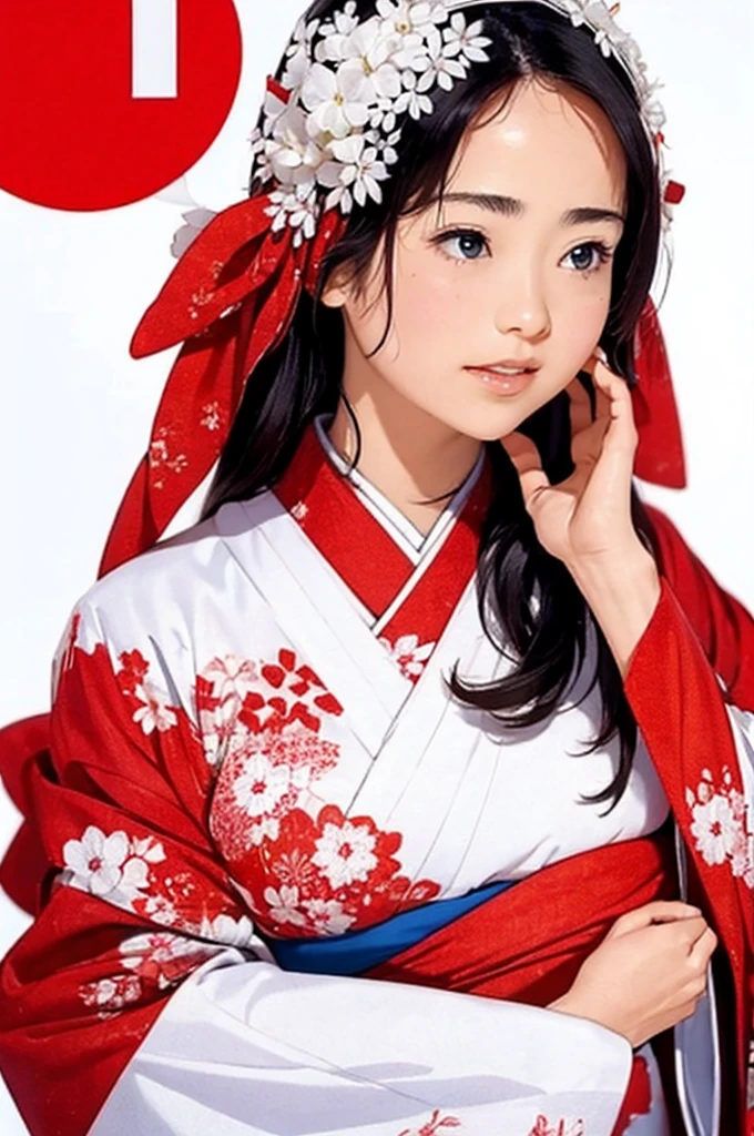 (((White Background、White world)))、14 years、unity 8k wallpaper、Very detailed、beautifully、beautiful、masterpiece、highest quality、(Zentangle、Mandala、Tangle、Tangle)、(Fractal Art:1.3)、One Girl、Beautiful black hair、Japanese、Big pink、red kimono、Japanese clothing、Very detailed、Dynamic Angle、Cowboy Shot、Chaos in its most beautiful form、elegant、Brutalist Design、Vibrant colors、Romance、atmosphere、??????? Note、Streaming notes are displayed、(((White Background、Pure white background、Red circle)))