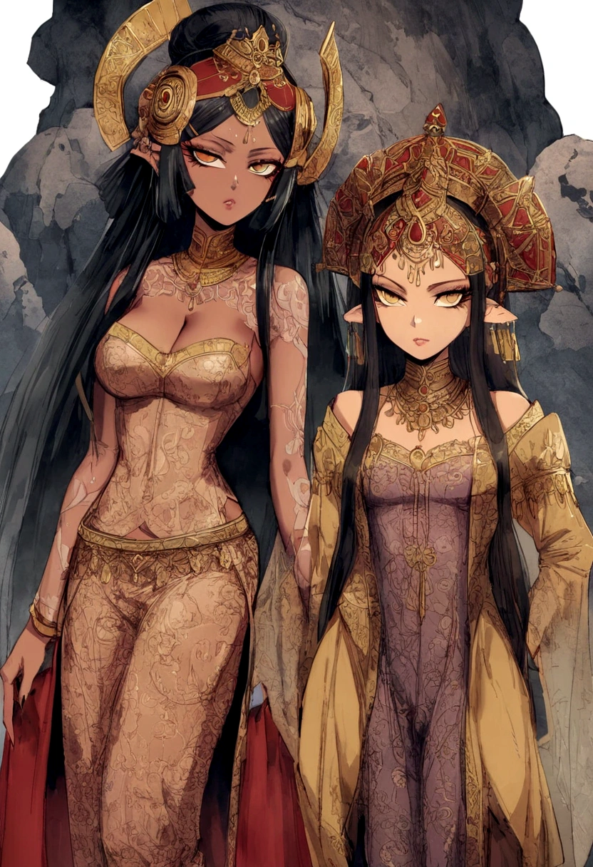 An Indonesian princess in the far future, year 5000 AD, kebaya, cybernetic, alien planet