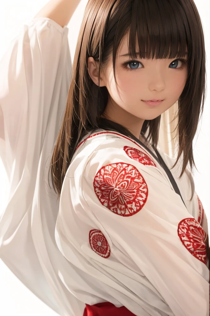 (((White Background、White world)))、14 years、unity 8k wallpaper、Very detailed、beautifully、beautiful、masterpiece、highest quality、(Zentangle、Mandala、Tangle、Tangle)、(Fractal Art:1.3)、One Girl、Beautiful black hair、Japanese、Big pink、red kimono、Japanese clothing、Very detailed、Dynamic Angle、Cowboy Shot、Chaos in its most beautiful form、elegant、Brutalist Design、Vibrant colors、Romance、atmosphere、??????? Note、Streaming notes are displayed、(((White Background、Pure white background、Red circle)))