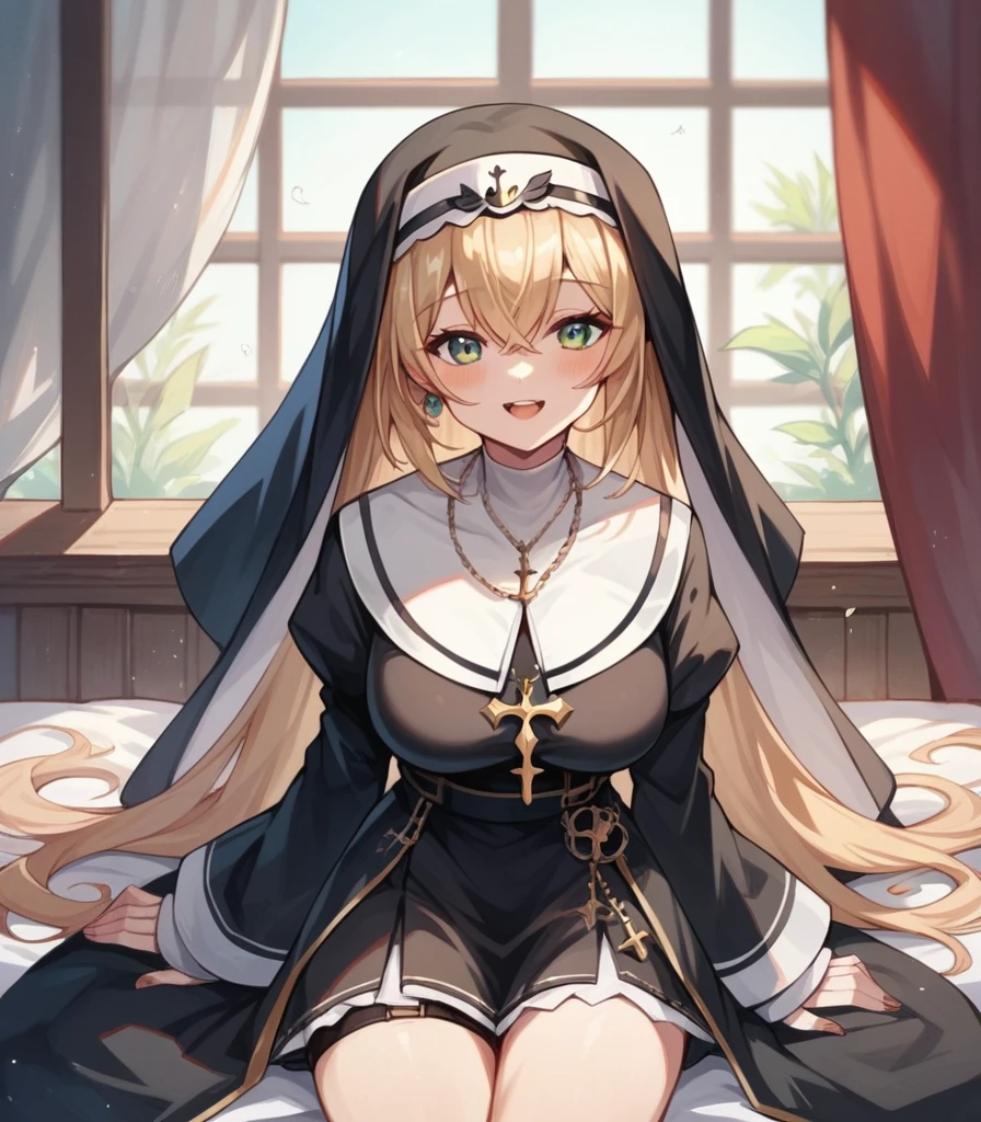 1girl, houshou marine \(nun\), hololive