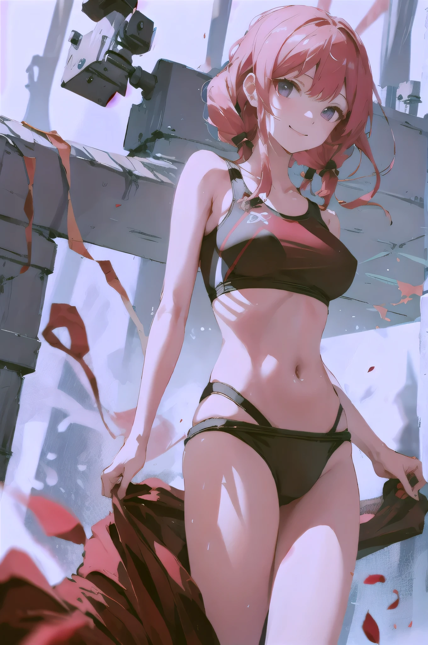 highest quality、Complete limbs、Full Finger、Slender Beauty、smile、Wear a school swimsuit