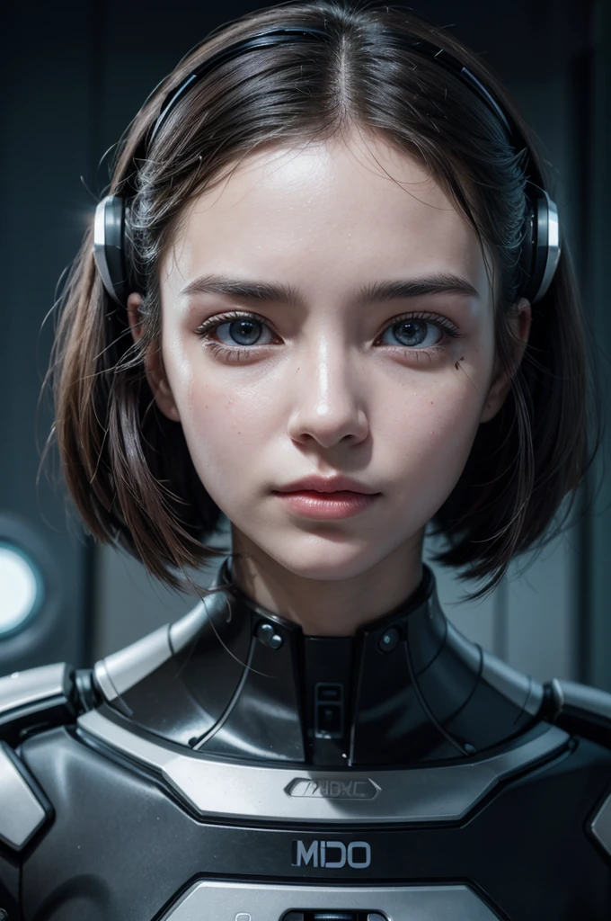 a woman with a circuit on her head and a circuit on her face, mulher ciborgue, ciborgue - garota, female face of cybernetic machine, robot with human face, transumano intrincado, Artificial intelligence, cyber faces, garota ciborgue, strong Artificial intelligence, Portrait of a female android, humano digital, robotic face, detailed face of an android, mulher humanoide