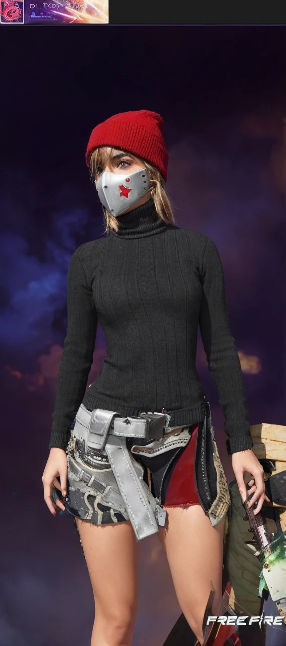 ana de Armas, rivets, holsters, with electric guitar, movie poster , digital art, explosions behind