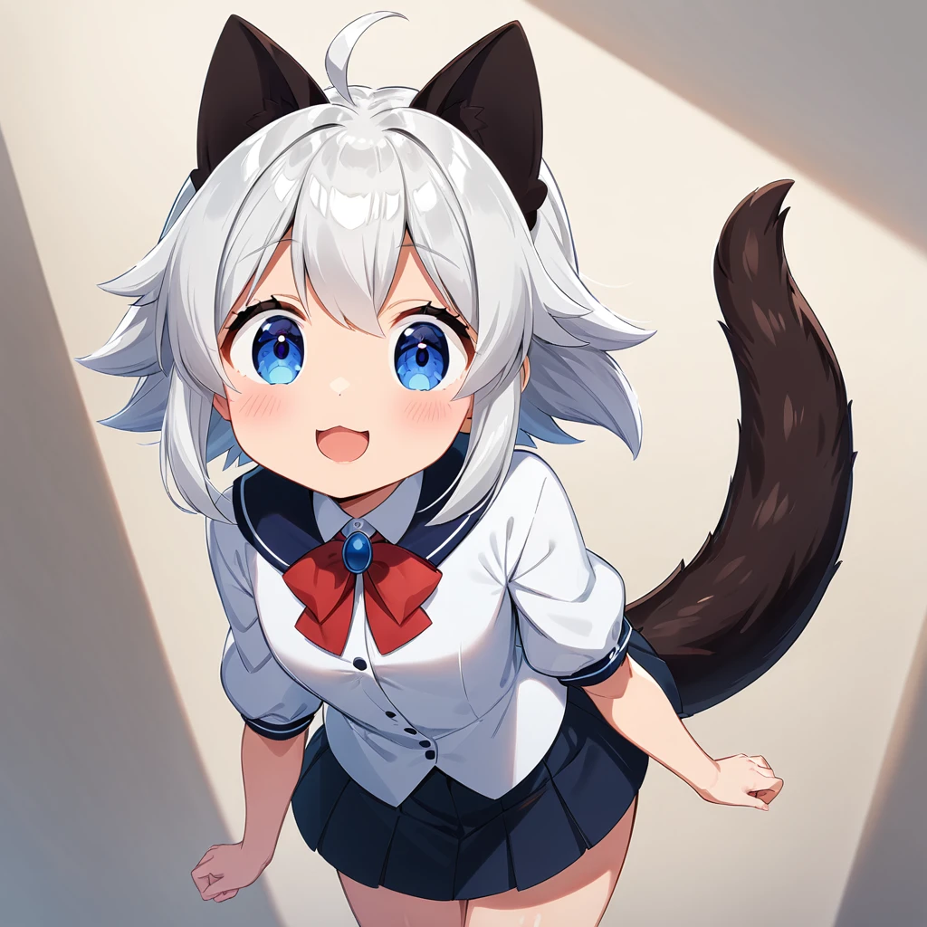 cute anime girl wearing skirt phonytail, (medium quality, aesthetic, perfect face), cute anime girl wearing skirt phonytail, (medium quality, aesthetic, perfect face)