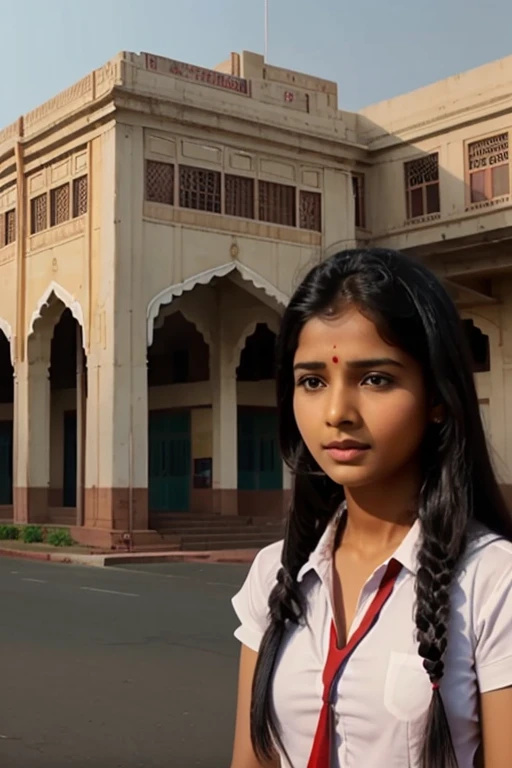 A captivating YouTube thumbnail for a video on "Education trap in India" featuring a collage of students , and a School building . The Indian school building serves as the background. The overall design is investigative and eye-catching, inviting viewers to delve into the world of scams in India without resorting to sensationalism or misleading visuals.
