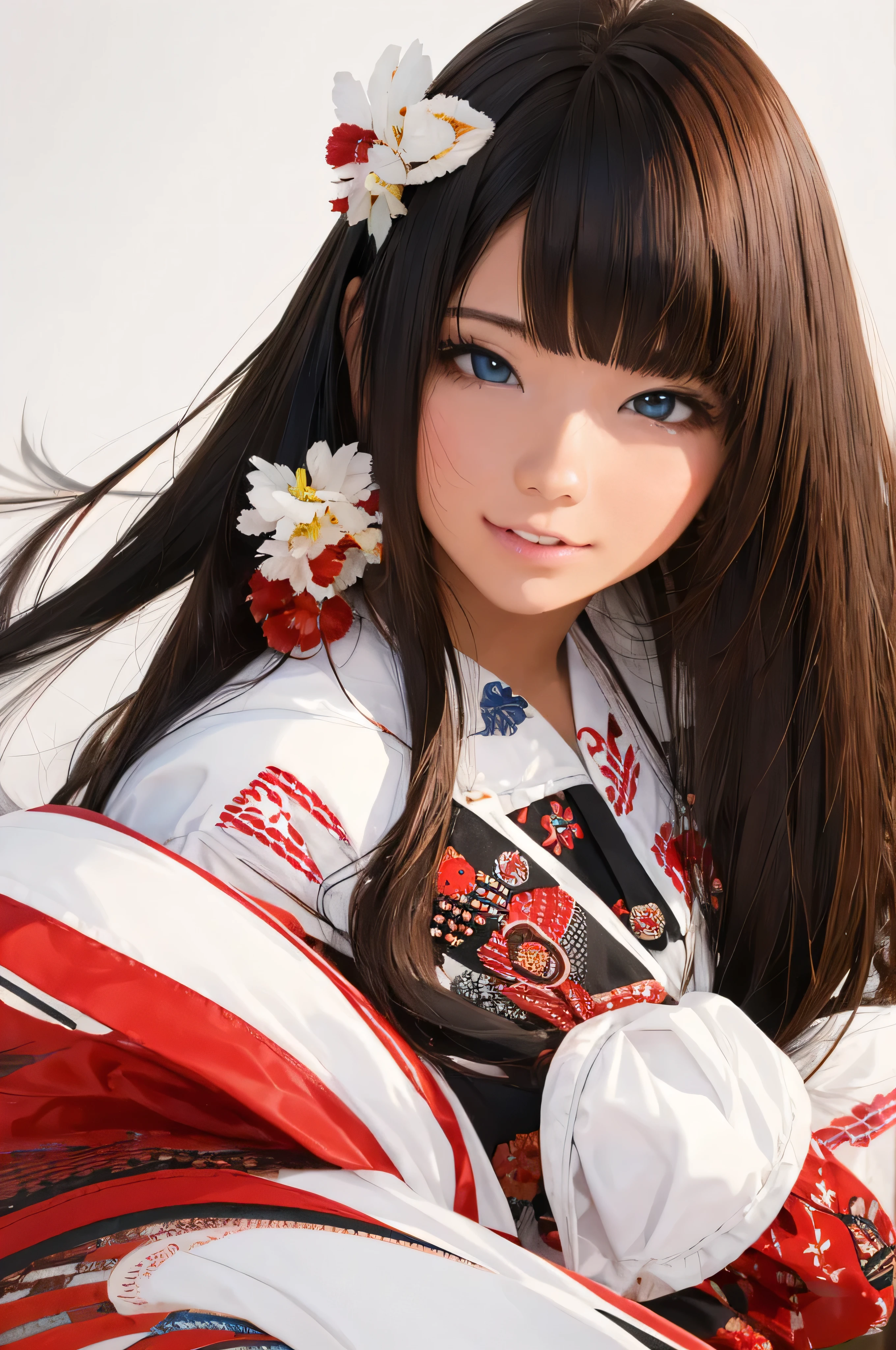 (((White Background、White world)))、14 years、unity 8k wallpaper、Very detailed、beautifully、beautiful、masterpiece、highest quality、(Zentangle、Mandala、Tangle、Tangle)、(Fractal Art:1.3)、One Girl、Beautiful black hair、Japanese、Big pink、red kimono、Japanese clothing、Very detailed、Dynamic Angle、Cowboy Shot、Chaos in its most beautiful form、elegant、Brutalist Design、Vibrant colors、Romance、atmosphere、??????? Note、Streaming notes are displayed、(((White Background、Pure white background、Red circle)))