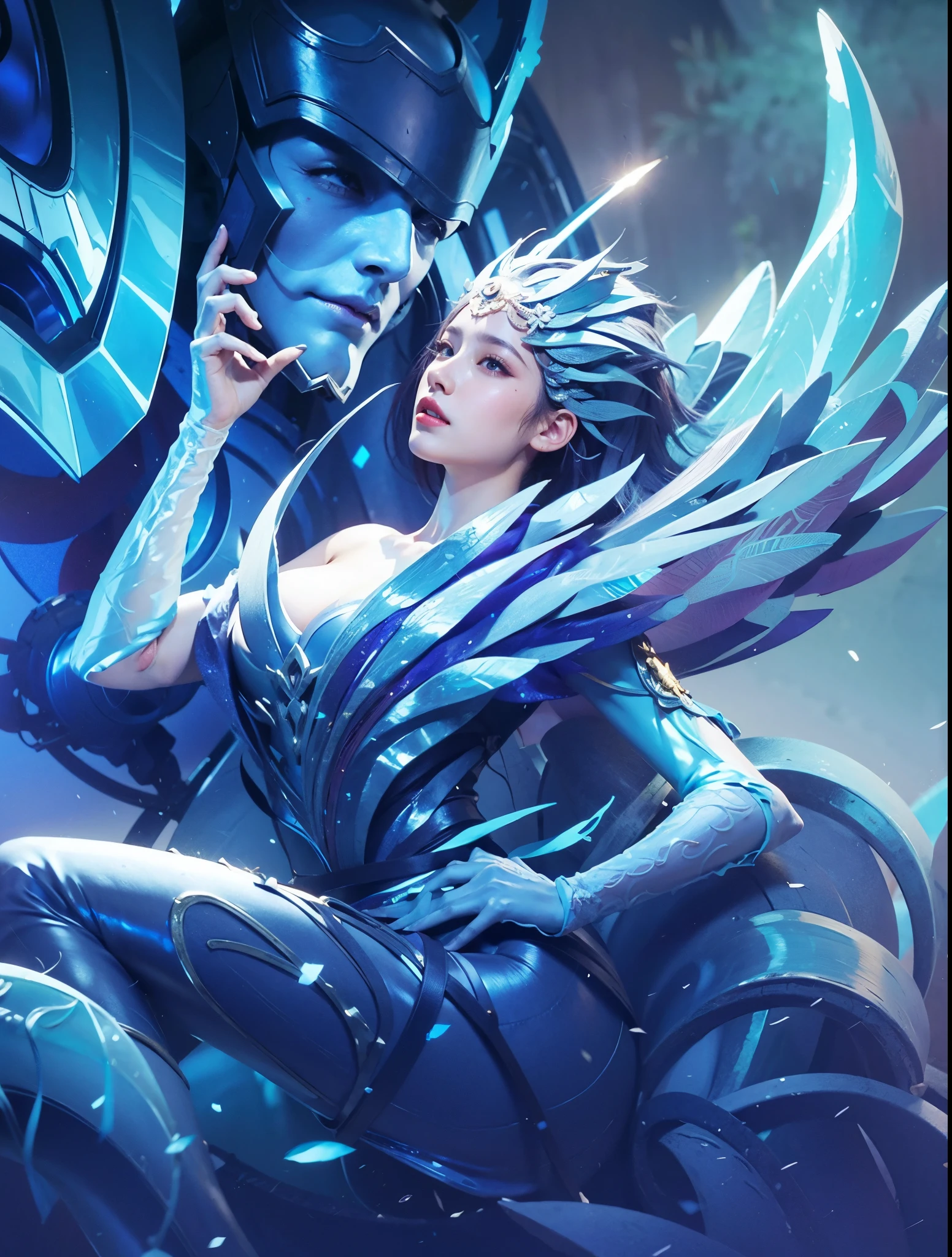 a close up of a 4 girls ,pink hair , big booobs , shadowbringers cinematic, 4 k detail fantasy, a beautiful fantasy empress, game cg, xianxia fantasy, xianxia hero, 2. 5 d cgi anime fantasy artwork, cinematic goddess close shot, ruan jia and artgerm, wow 4 k detail fantasy, hyperdetailed fantasy character