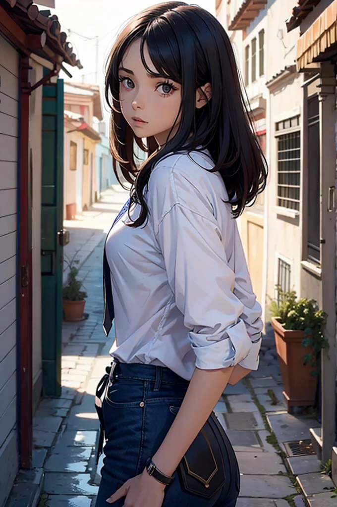 una chica de pelo largo y piel claro