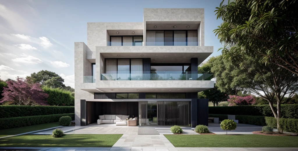  exterior , styles of villa, masterplan, grass, day, line,  masterpiece, highquality, realistic photo, canon eos 5D mark, [[[architech1904]]], natural light, (realistic: 1.2), sharpen edge, 