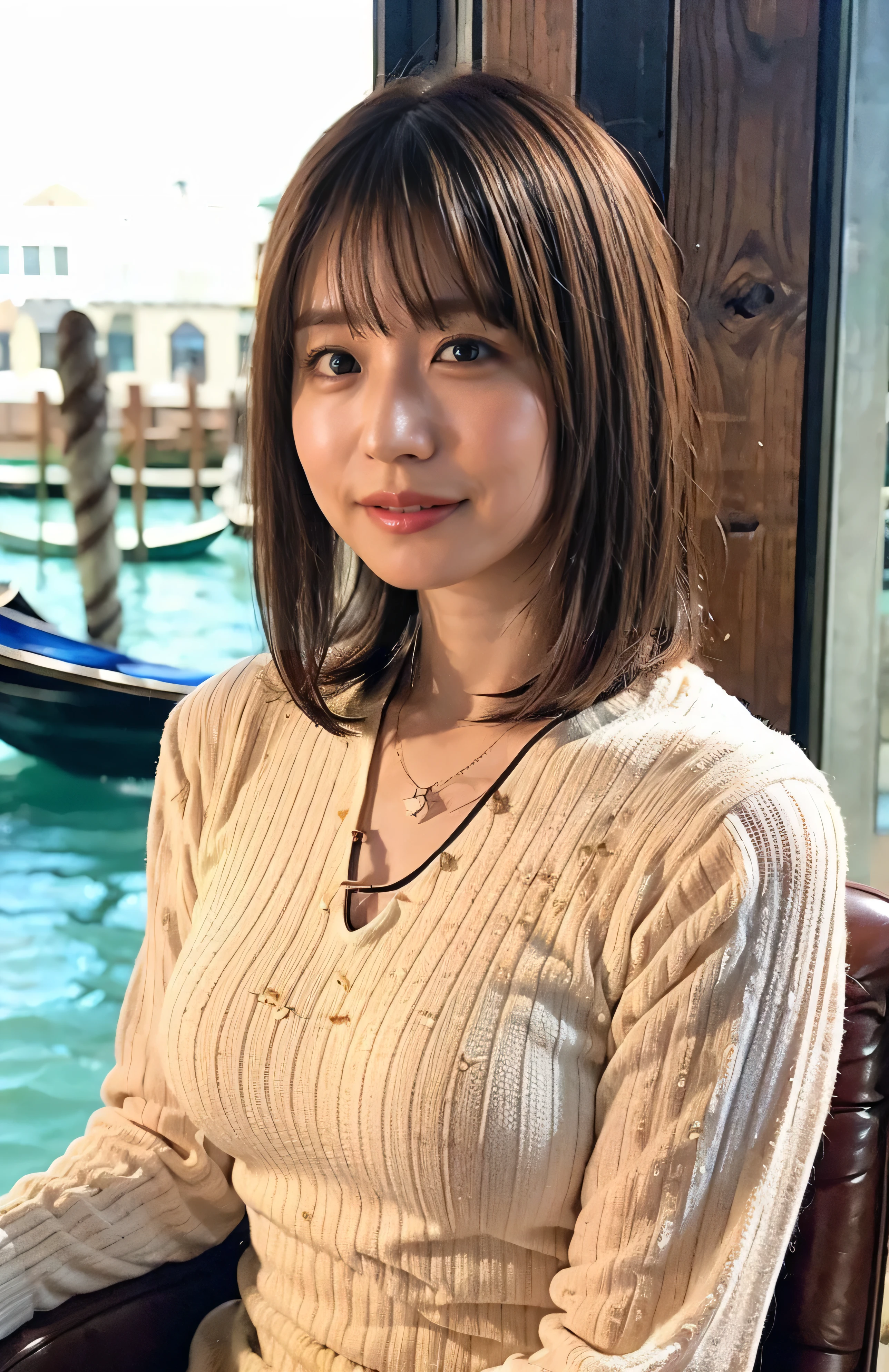 (Rim Light、Cute tied hair、Woman riding a gondola in Venice、Woman toasting with a red Venetian glass:1.4).Woman in a gondola in Venice、Light brown hair、Elegant hairstyle、Blue Eyed Woman、A woman with a cute upward gaze、When the sky gets dark、When the sun goes down the sky turns red、Tight clothing that shows your body lines、、Elegant summer knitwear、Elegant summer sweater、Leather Belt、Short skirt、Dress elegantly着こなす、Luxury Bagedium Shorthair:1.4))、The sun shines on her、Light brown hair、Light brown hair、The sky was dyed red、There are clouds、private's cute、Her ample breasts are obvious even through her clothes..、The shining sun is so beautiful、Dusk is approaching、Lens flare、You can see the sunset、((Sunlight reflecting off the ocean、Ocean View、The sun shines on the ocean、'beautiful.、Small earrings、private'evening、Birds are also flying、、Brown Hair Color、Tying up hair、The woman is on the right:1.4))、Luxury Leather Belts、Shiny clothes、Light beige hair color、Background Blur、Braid only the front hair、Light brown hair、{{Cowgirl Shot}}、((Close-up shot from the waist up、Ample breasts:1.4))、Smile、Silk clothing、Ample breasts that can be seen even through clothes、Braid only the front hair、Cowboy Shot、Gorgeous white collared silk shirt and brown skirt、Dress elegantly、Luxury Bags、A lovely smile、((Ample breasts))、Full body photo、ring、Short skirt、Tuck your hair behind one ear、Silver Necklace、smile、 Elegant ponytail、Caustics、Highly detailed photos、Very beautiful and ideal short hair、Super no makeup、(8k、RAW Photos、highest quality、masterpiece:1.2)、(Realistic、Realistic)、1 girl、((Medium Short Hair、Looking into the camera:1.4))、Hair blowing in the wind
