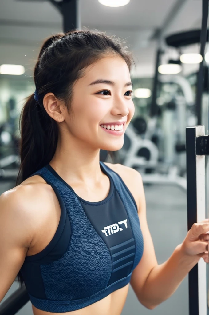 (good looking, smile), (Gym, Sportswear, Gymのトレーナー)