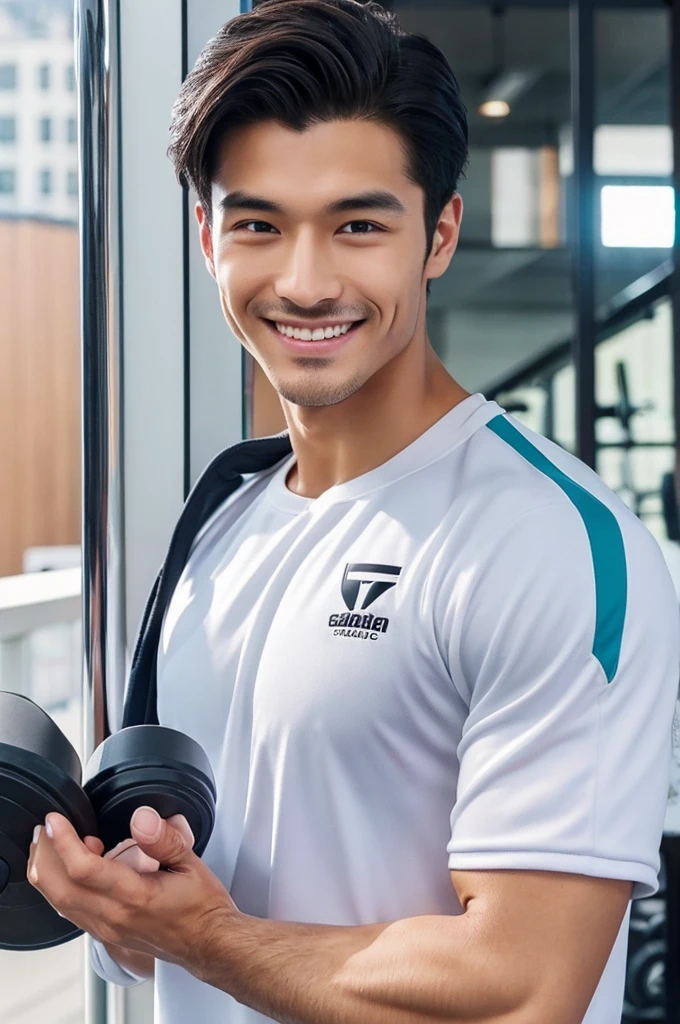 single: 1.5, (ที่TRUEแล้ว, Masterpiece, 8k HD, good light quality, sportswear, to fit the face, complicated details), A handsome Korean man with muscular arms.. , 20 years old, be happy, smile brightly, detailed face, delicate eyes, look at the sky, Wear a navy tight T-shirt..:1.6 ,Wear a denim coat.., Jeans era, black eyes, Black hair color, ผมsmooth, smooth,SurTRUE,Excellent details,Highest quality,TRUE,Open your mouth to talk.. , Close your eyes.., (standing in a toy store:1.5)
