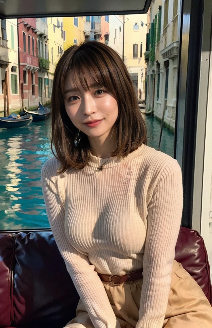 (Rim Light、Cute tied up hair、Woman riding a gondola in Venice、Woman toasting with a red Venetian glass:1.4).Woman in a gondola in Venice、Light brown hair、Elegant hairstyle、Blue Eyed Woman、A woman with a cute upward gaze、When the sky gets dark、When the sun goes down the sky turns red、Tight clothing that shows your body lines、、Elegant summer knitwear、Elegant summer sweater、Leather Belt、Short skirt、Dress elegantly着こなす、Luxury Bagedium Shorthair:1.4))、The sun shines on her、Light brown hair、Light brown hair、The sky was dyed red、There are clouds、private's cute、彼女のAmple breastsは服の上からでも明らかです.、輝く太陽はとてもbeautiful、Dusk is approaching、Lens flare、You can see the sunset、((Sunlight reflecting off the ocean、Ocean View、The sun shines on the ocean、'beautiful.、Small earrings、private'evening、Birds are also flying、、Brown Hair Color、Tying up hair、The woman is on the right:1.4))、Luxury Leather Belts、Shiny clothes、Light beige hair color、Background Blur、Braid only the front hair、Light brown hair、{{Cowgirl Shot}}、((Close-up shot from the waist up、Ample breasts:1.4))、にっこりsmile、Silk clothing、服からでも分かるAmple breasts、Braid only the front hair、Cowboy Shot、Gorgeous white collared silk shirt and brown skirt、Dress elegantly、Luxury Bags、素敵なsmile、((Ample breasts))、Full body photo、ring、Short skirt、Tuck your hair behind one ear、Silver Necklace、smile、 Elegant ponytail、Caustics、Highly detailed photos、Very beautiful and ideal short hair、Super no makeup、(8k、RAW Photos、highest quality、masterpiece:1.2)、(Realistic、Realistic)、1 girl、((Medium Short Hair、Looking into the camera:1.4))、Hair blowing in the wind