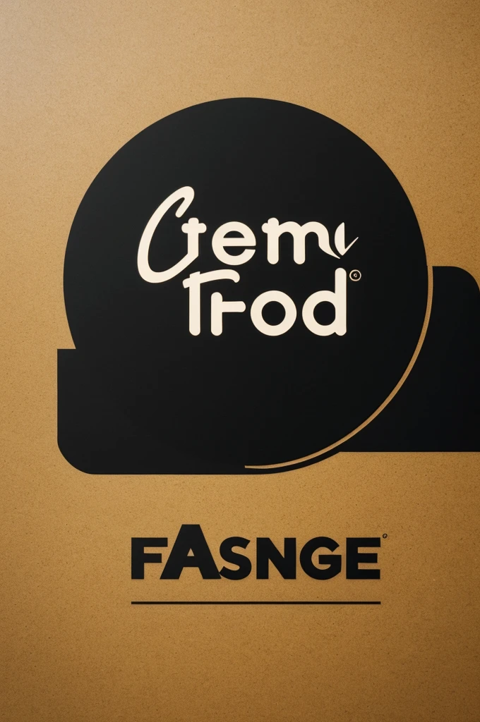 Crea un logo circular con el fondo negro, that in the center has an image of fast food that is minimalist in style and that says Fast Food