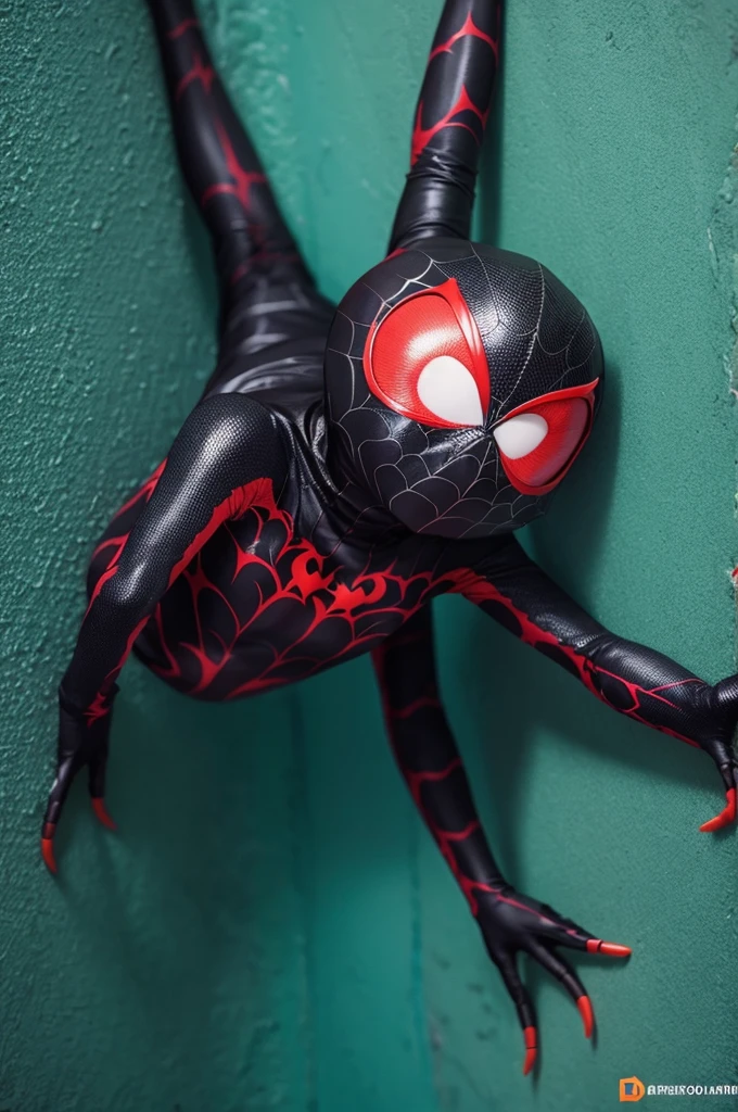 uma teia de aranha na parede de um quarto sombrio 