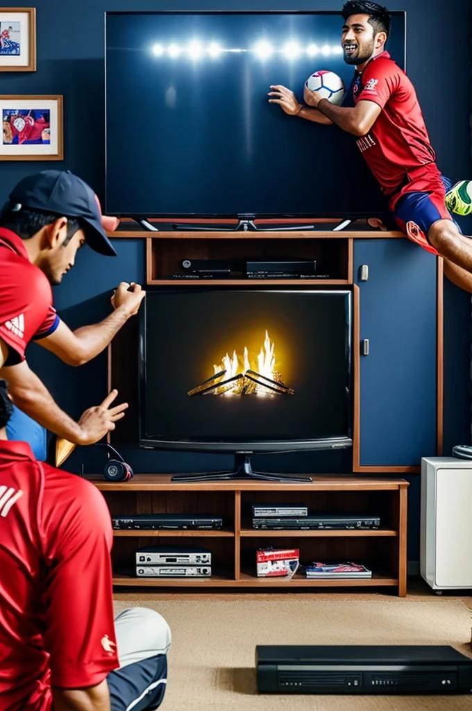 Crash the TV while watching nepal cricket in worldcup march