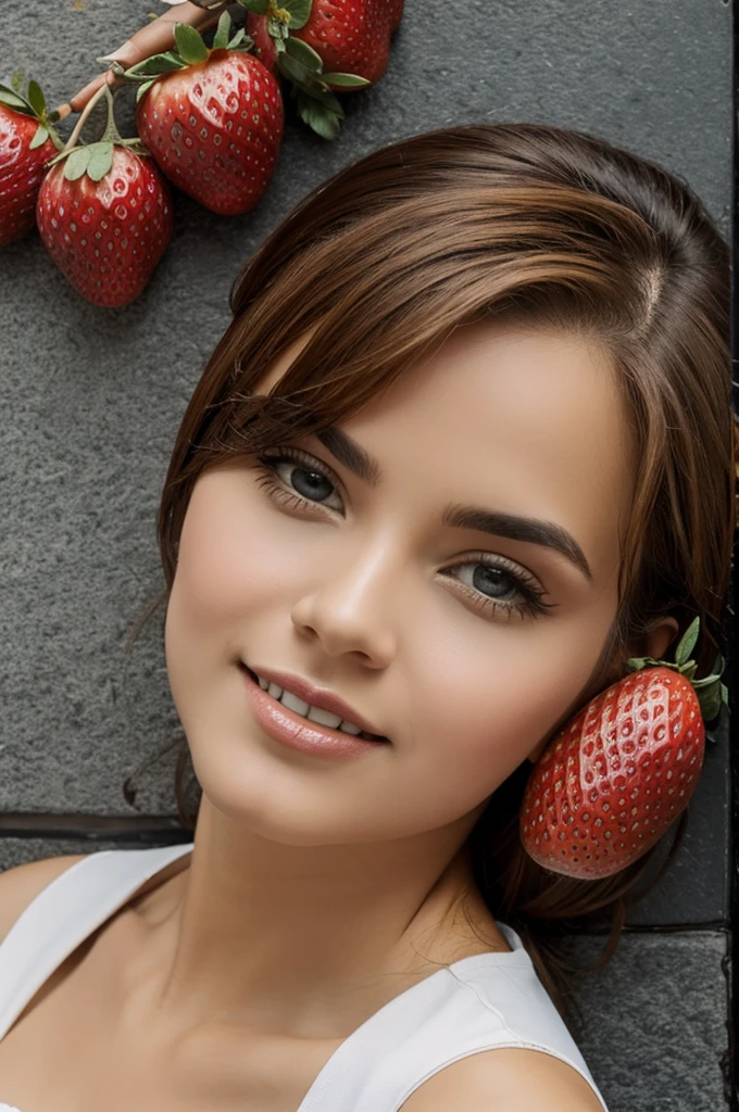 Oblea con fresas y crema