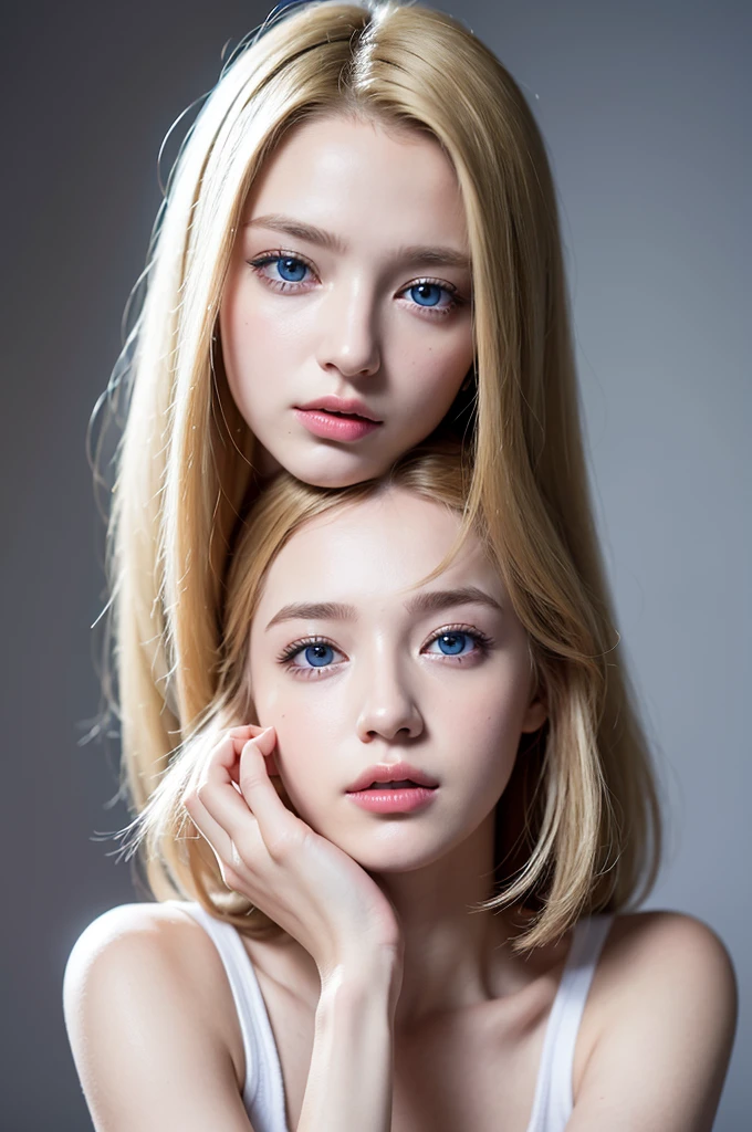 highest quality, masterpiece, Ultra-high resolution, (Realistic:1.4), RAW Photos, One girl, Blonde Hair, blue eyes,  Detailed eyes and face,uniform、JK