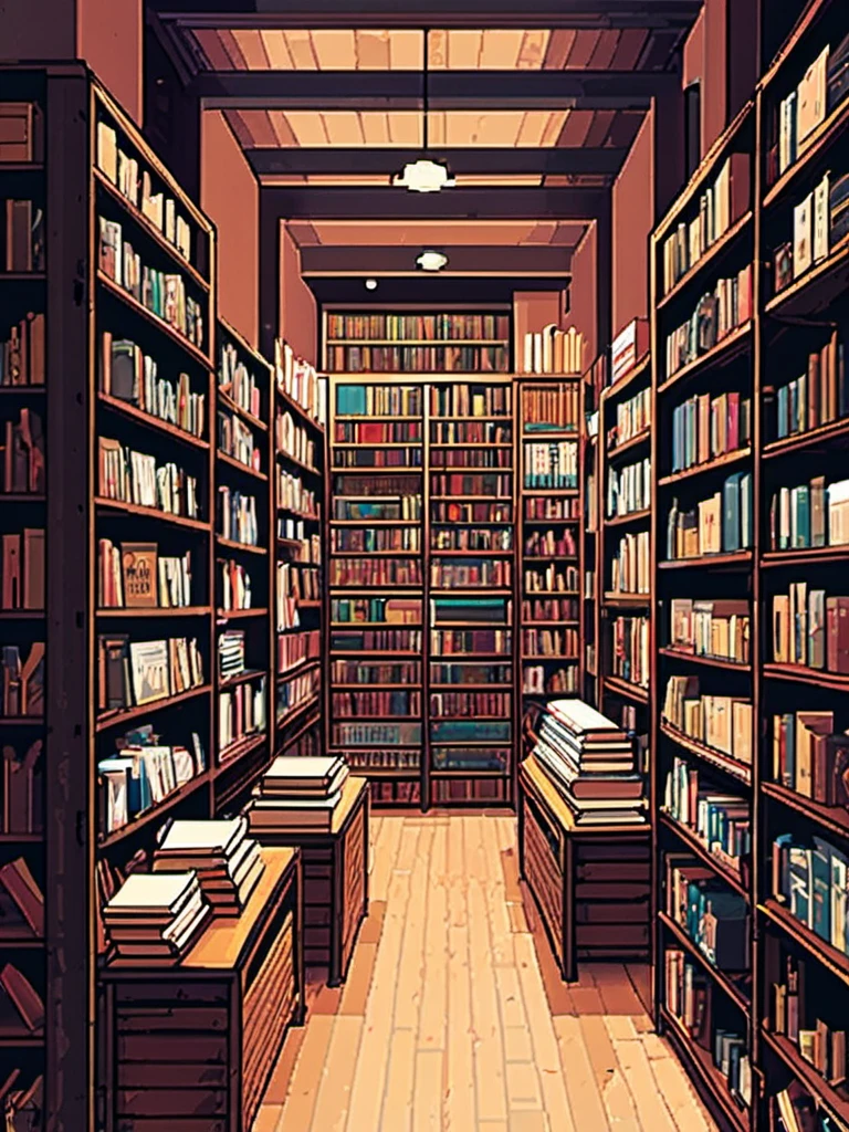 masterpiece, [thin outline],
BREAK,
inside the huge scale book store, indoor,
BREAK,
(RPG maker style top down view), pixel art