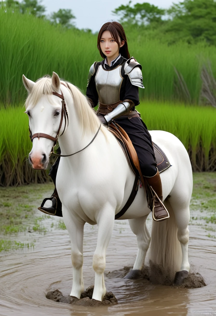 (((masterpiece))),(((highest quality))),((Tabletop:1.4, highest quality)), (Realな写真:1.4),
((1 cute girl knight)),rodeo,rice field road,
(超High resolution:1.2),, wonderful, Very detailed CG Unity 8k wallpaper, Very detailed, High resolution,draft horse ridden by japanese cute girl,tight,r18,adventure,girl and horsestuck sticky soil:8.0,
Cold Light, Beautiful detailed girl, Droopy eyes,Very detailedな目と顔, Beautiful and exquisite nose, Beautiful and exquisite, draft horse ridden by a girl can't move in swamp because its body is drowned in the sticky soil:10.0 , looks pained ,Displeased face:4.0,Real,Anatomically correct