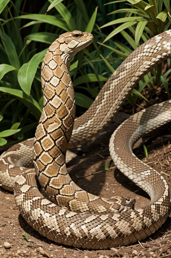 Rattle snake in garden