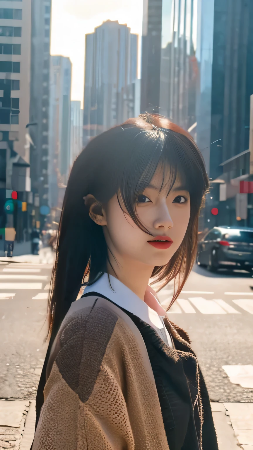 masterpiece, best quality, (Extremely detailed CG unity 8k wallpaper), (best quality), (Best Illustration), (Best shadow), Street photo of a girl on the street, Isometric 3D, Octane Rendering, Ray tracing, Super detailed